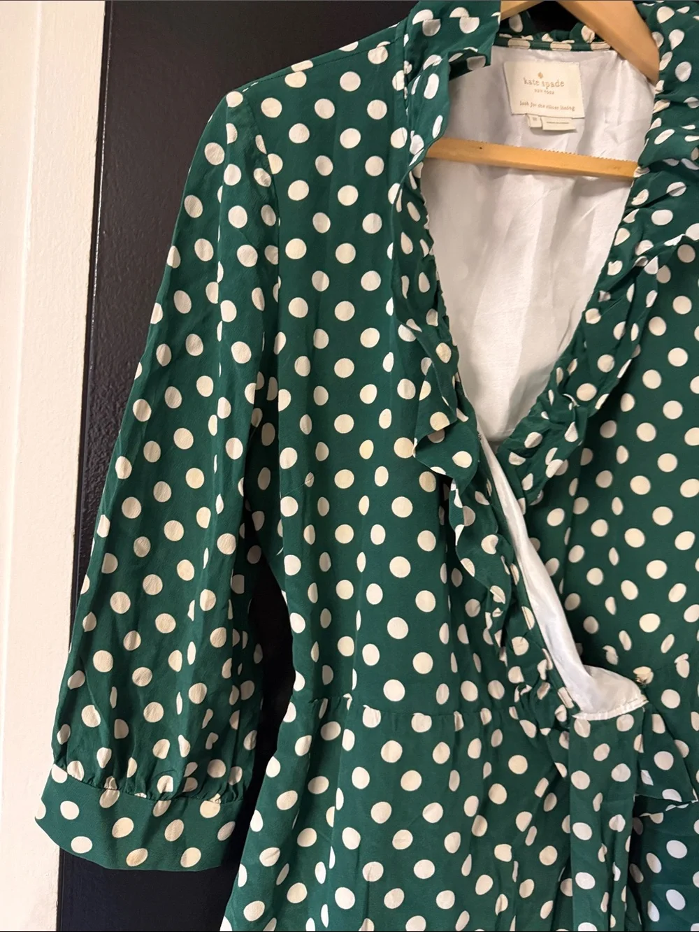 Kate Spade Daniella Polka Dot Silk Wrap Dress  $428